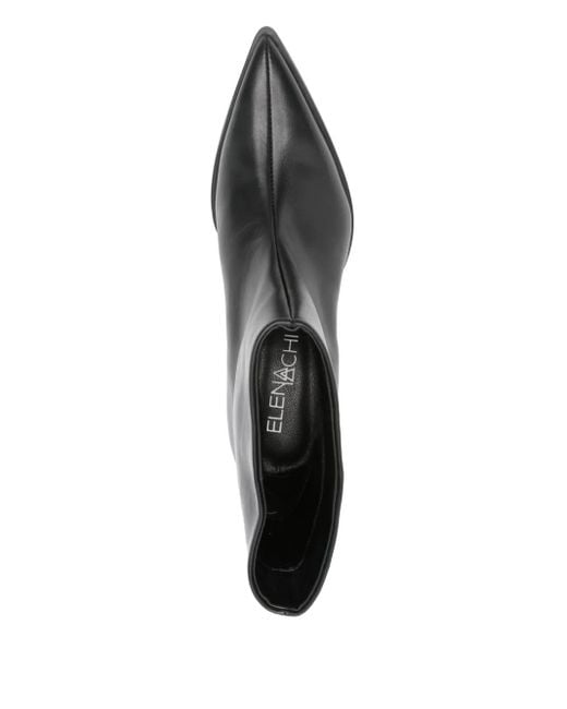 Elena Iachi Black Pointed-Toe Boots