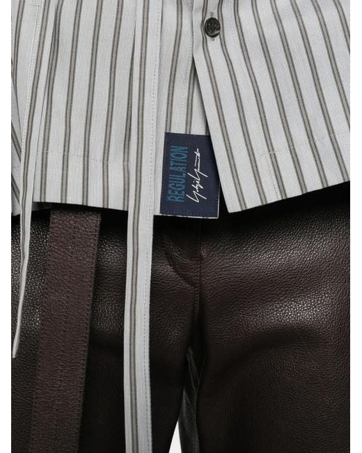 Yohji Yamamoto Gray Striped Shirt