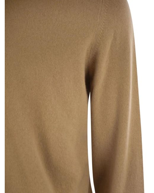 Fedeli Brown Argentina Long-Sleeve Sweater for men