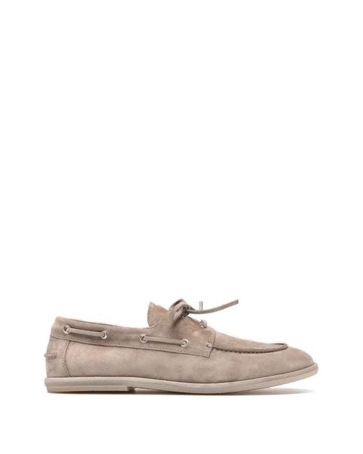 Officine Creative Natural Love 101 Suede Boat Shoes for men