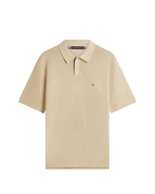 Tommy Hilfiger Natural Polo À Manches Courtes for men