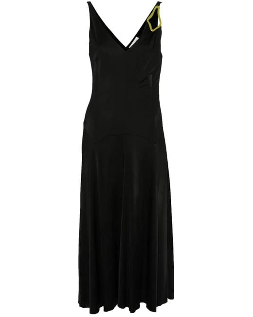 Lanvin Black Eyelet-Detailing Dress