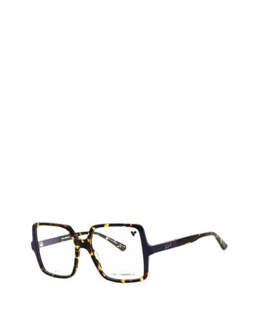 Karl Lagerfeld Black Tortoiseshell-Effect Square-Frame Glasses
