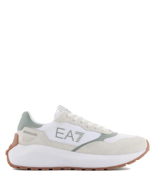 Sneakers Con Applicazione di EA7 in White da Uomo