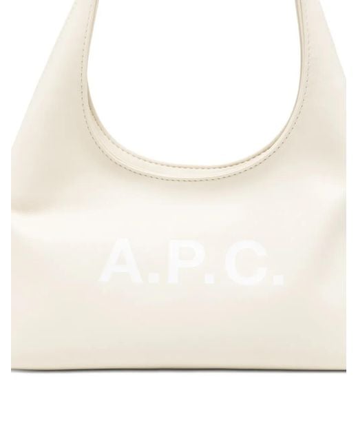 A.P.C. White Baby Ninon Tote Bag