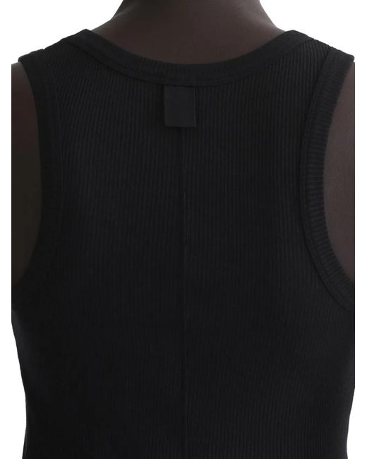 Mugler Geribbelde Tanktop in het Black