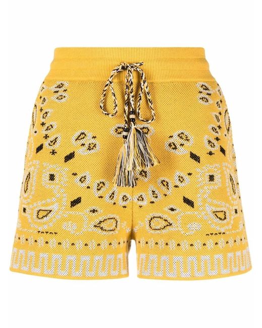 Alanui Multicolor Pique Bandana-print Shorts