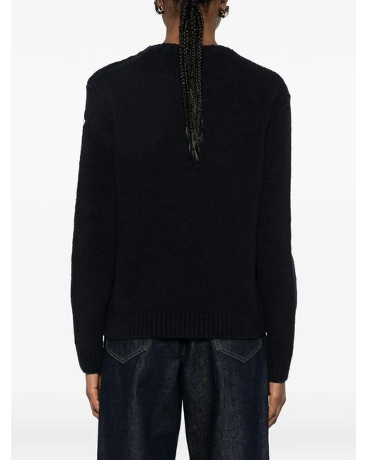 Jersey Con Cuello Redondo Moncler de color Black
