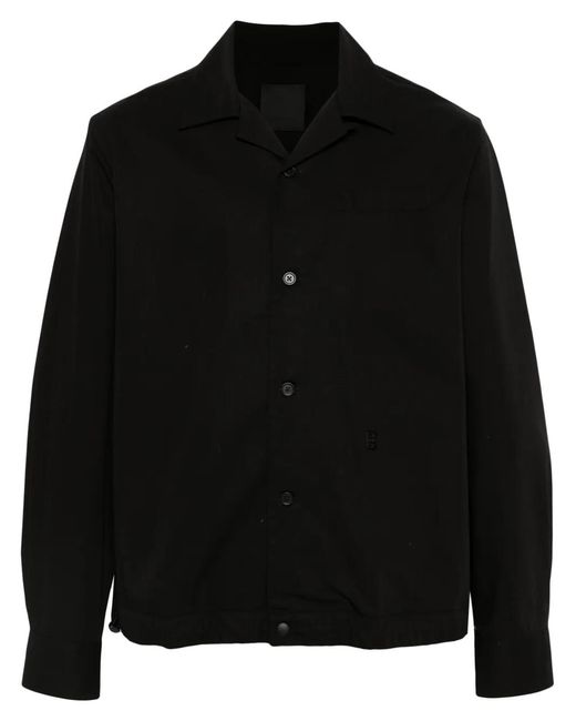 Givenchy Black 4G-Motif Poplin Jacket for men