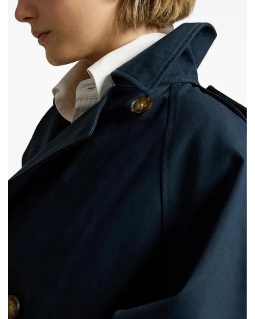 Polo Ralph Lauren Blue Buttoned Cotton Twill Jacket