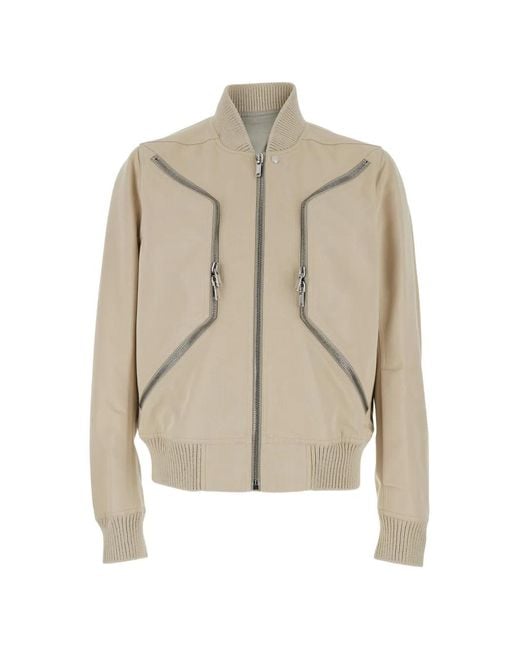 Rick Owens Natural Heizer Flight Zip-Fastening Jacket for men
