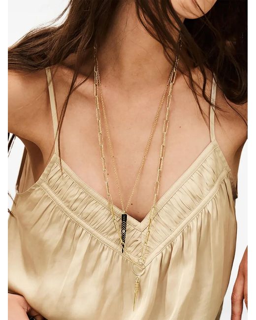 Ba&sh Natural Clovis Ruched Camisole Blouse