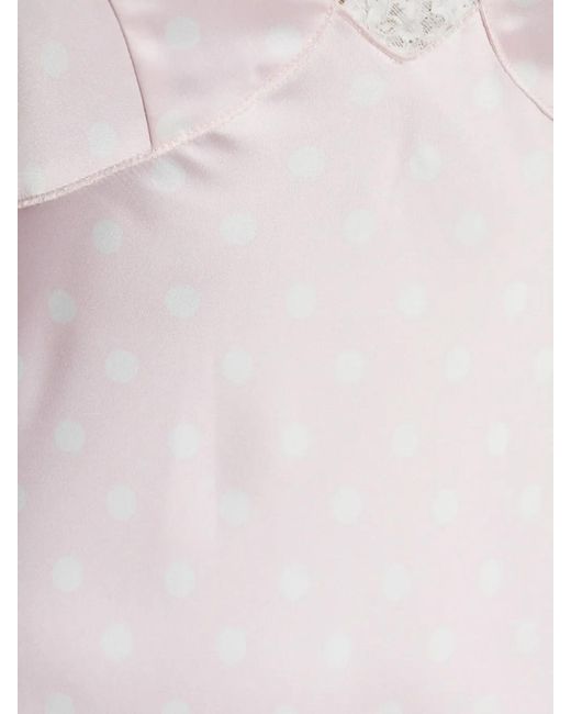 LoveShackFancy White Manuela Lace-Trimmed Polka-Dot Maxi Dress