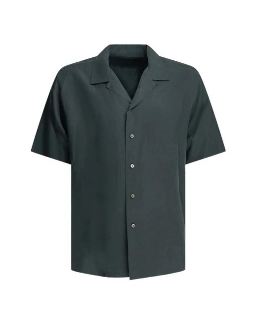 A.PRESSE Green Chemise À Col Cubain for men