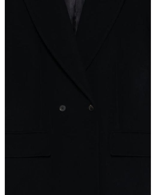 frenken Black Double-Breasted Coat
