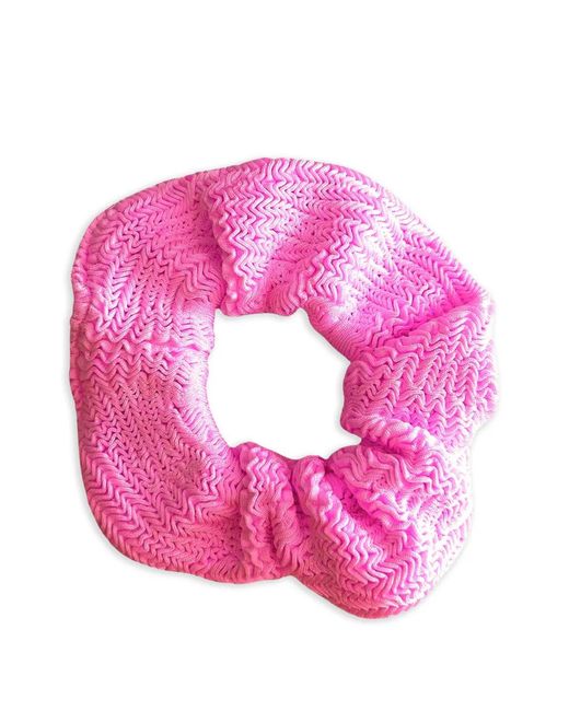 Paramidonna Pink Textured Scrunchie