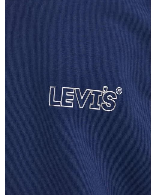 Levi's Blue Logo Crew-Neck Sweatshirt for men
