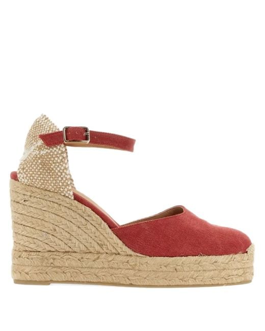 Castaner Brown 70Mm Ankle-Strap Wedge-Heel Espadrilles