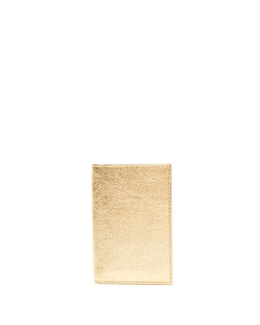 Comme des Garçons White Logo-Debossed Metallic Wallet
