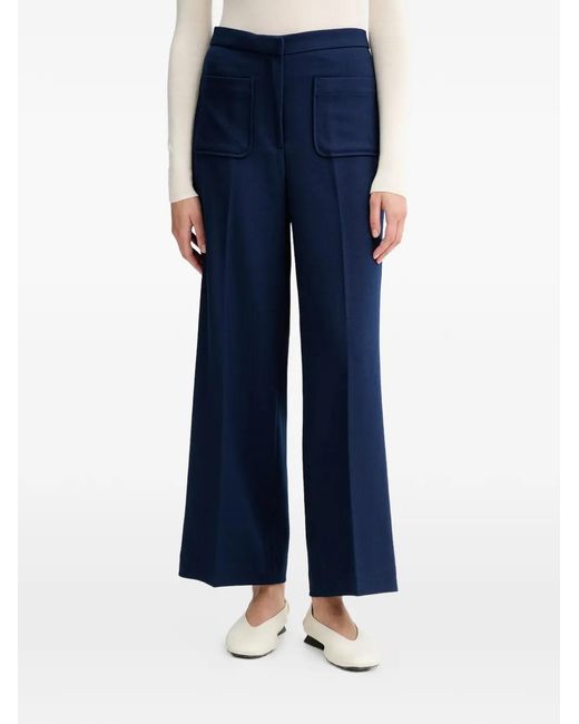 Cropped flared trousers Sessun de color Blue