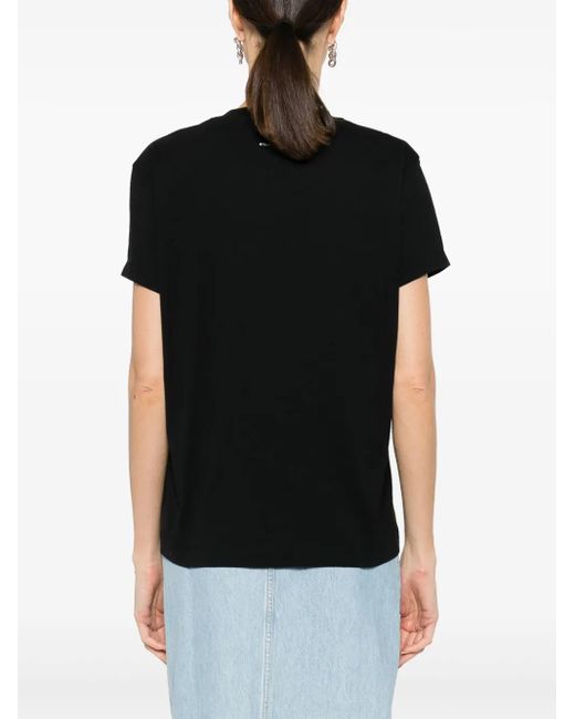 Stella McCartney Black T-Shirt With Lovestruck Logo