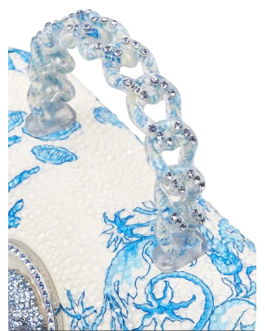 Versace Blue Mini Underwater Barocco La Medusa Tasche