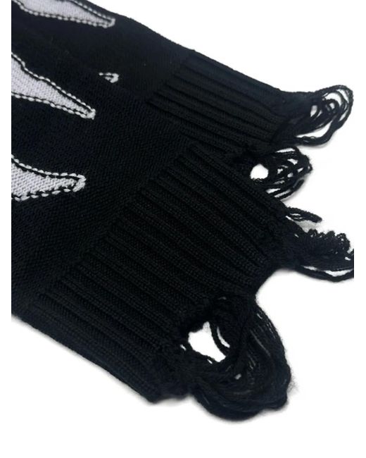 Haculla Ausgefranster Pullover Mit Gesicht-Print in Black für Herren