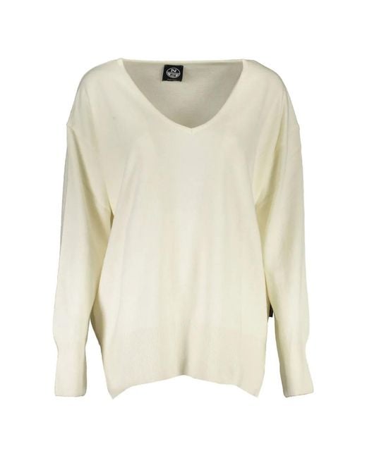 Pull À Col V North Sails en coloris White