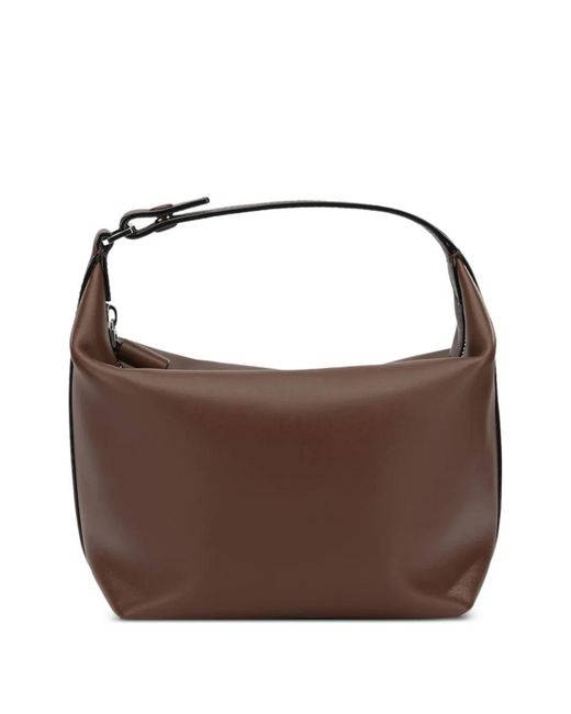 Valextra Brown Adjustable-Strap Leather Tote Bag
