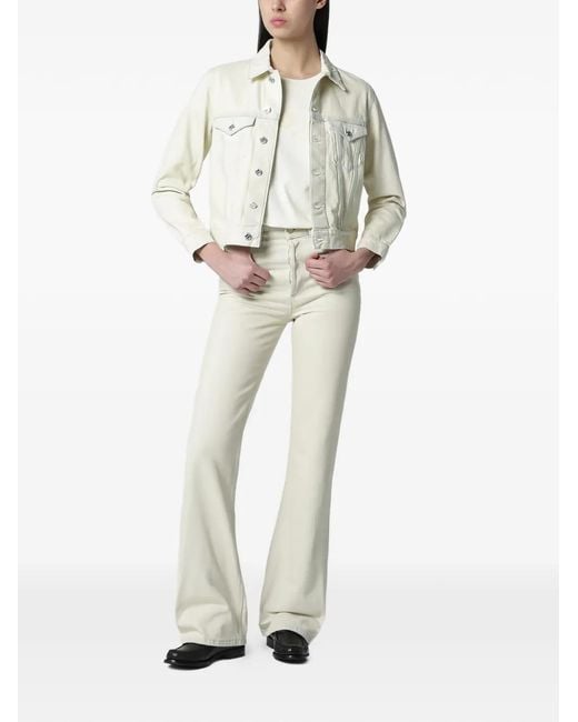 A.P.C. White Bleached Denim Jacket