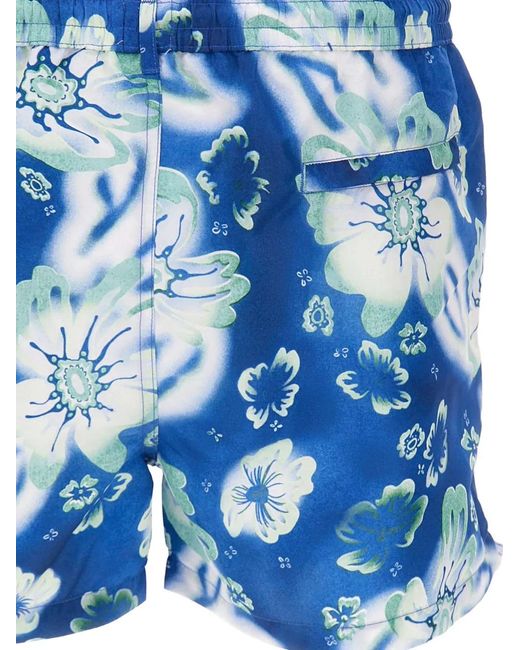 Paul Smith Blue Floral Swim Shorts for men