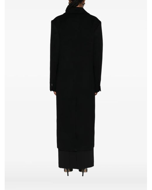 Totême  Black Double-Breasted Coat