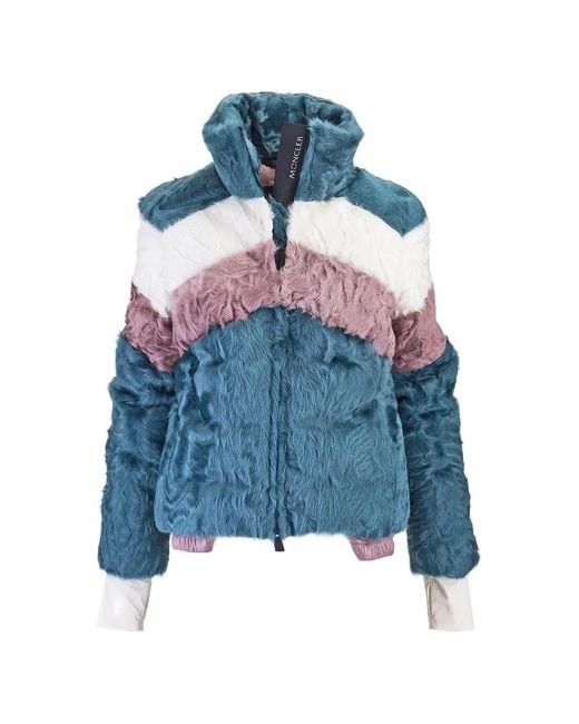 Moncler Jack Met Colourblocking in het Blue