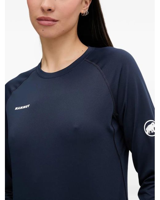Mammut Blue Ducan Fl Long-Sleeve Performance T-Shirt