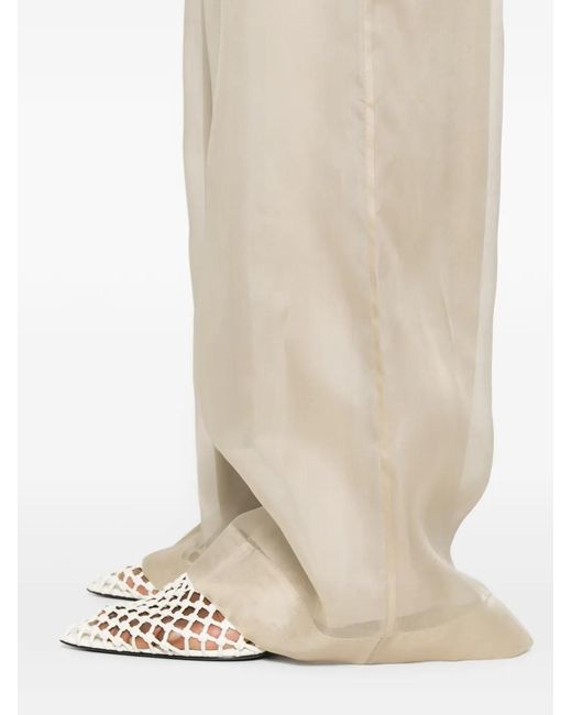 Max Mara White Mxeolivi Wide-Leg Trousers