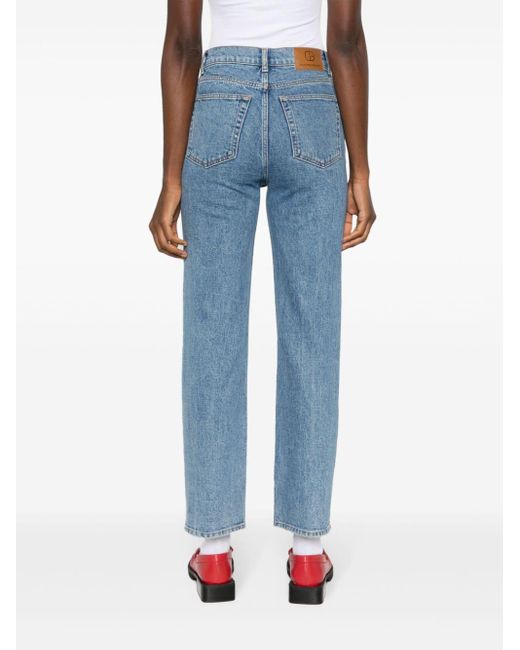 Claudie Pierlot Blue Toto Mid-rise Straight-leg Jeans