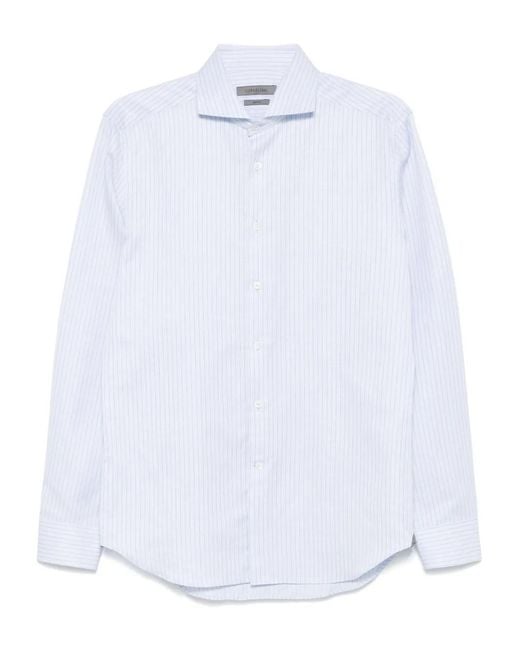 Corneliani Gestreept Overhemd in het White voor heren