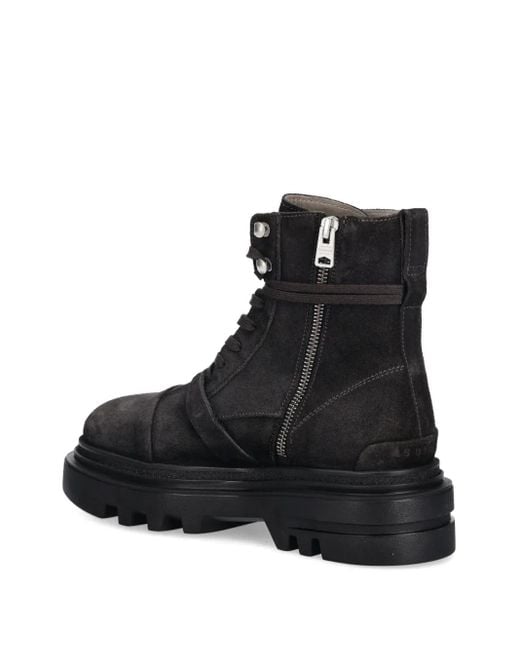 AllSaints Black 55Mm Astrid Buckle Lace-Up Boots