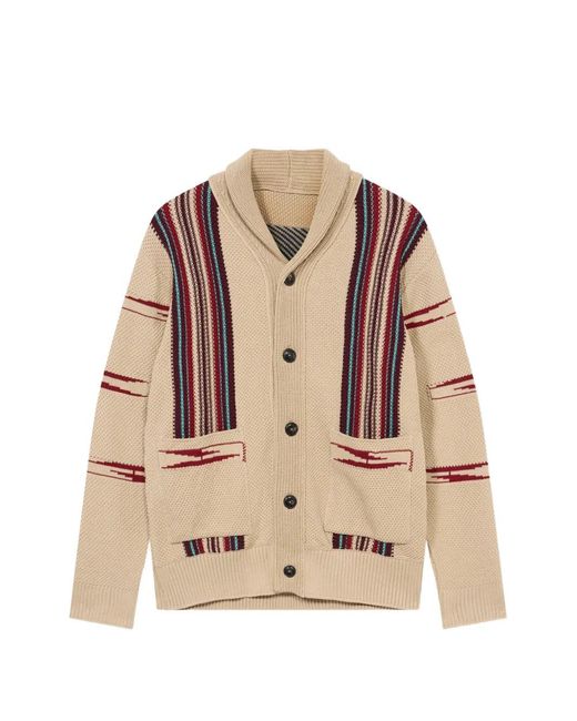 Fortela Natural Henryc Patterned Cardigan