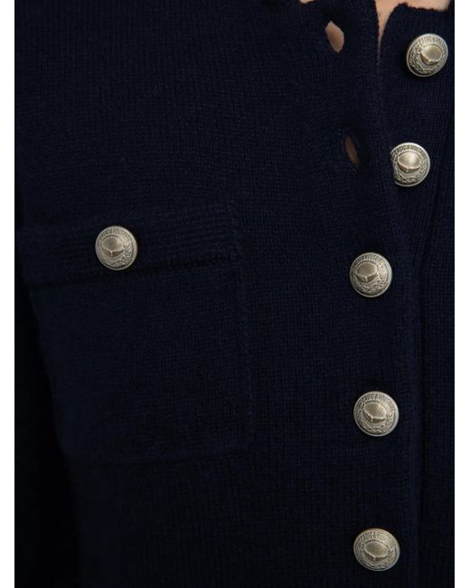 Zadig & Voltaire Blue Button-Detail Jumper