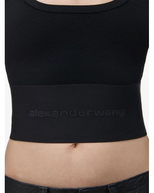 Alexander Wang Black Scoop-Neck Top