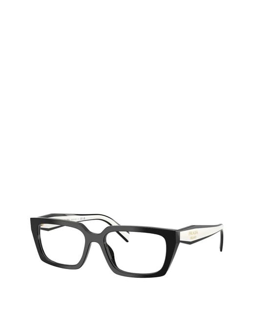 Prada Black Geometric-Frame Glasses