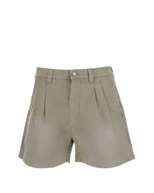 ERL Gray Pleated Shorts for men