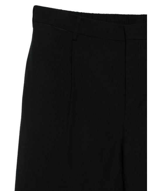 Givenchy Black Wool Pleated-Front Trousers for men