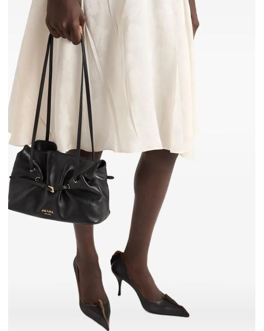 Prada White Jacquard Floral Midi Dress