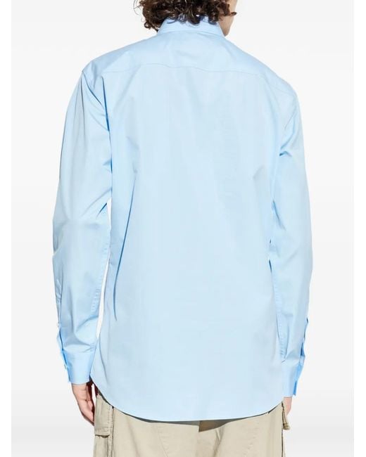 Camicia Con Applicazione Logo di DSquared² in Blue da Uomo