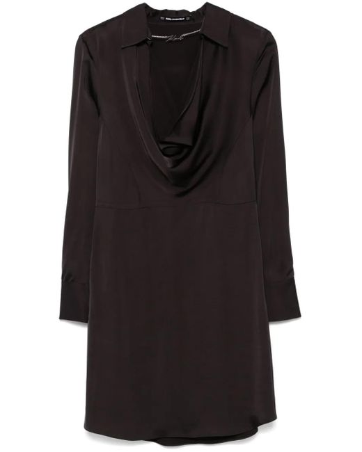 Karl Lagerfeld ロゴチェーン ミニドレス Black
