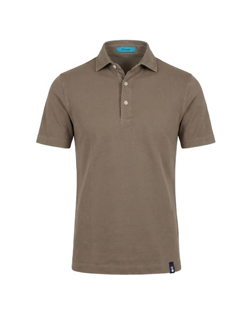 Drumohr Gray Button-Fastening Polo Shirt for men