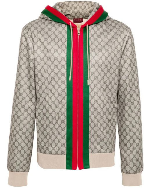 Gucci Web Jersey Jack Met Capuchon in het Brown voor heren