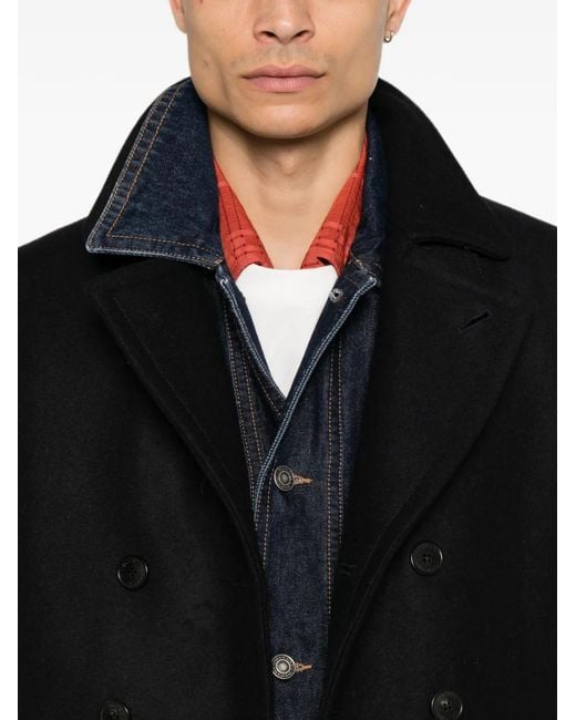 Isabel Marant Black Double-Breasted Coat for men
